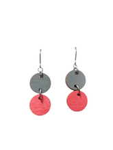 Satu earrings Gray/Coral