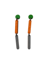 Lastu Earrings Green/Orange/Gray