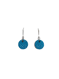 Täplä Earrings blue/white polka dots