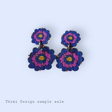 Pioni Midi Earrings Blue/Pink