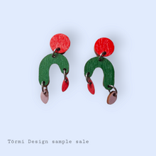 Papu earrings Red/Green