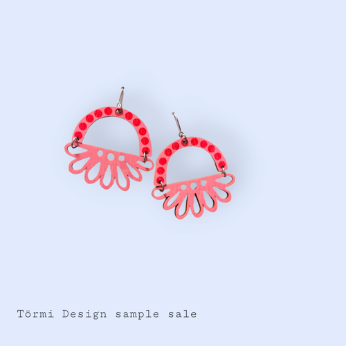 Lilja Earrings Pink/Red