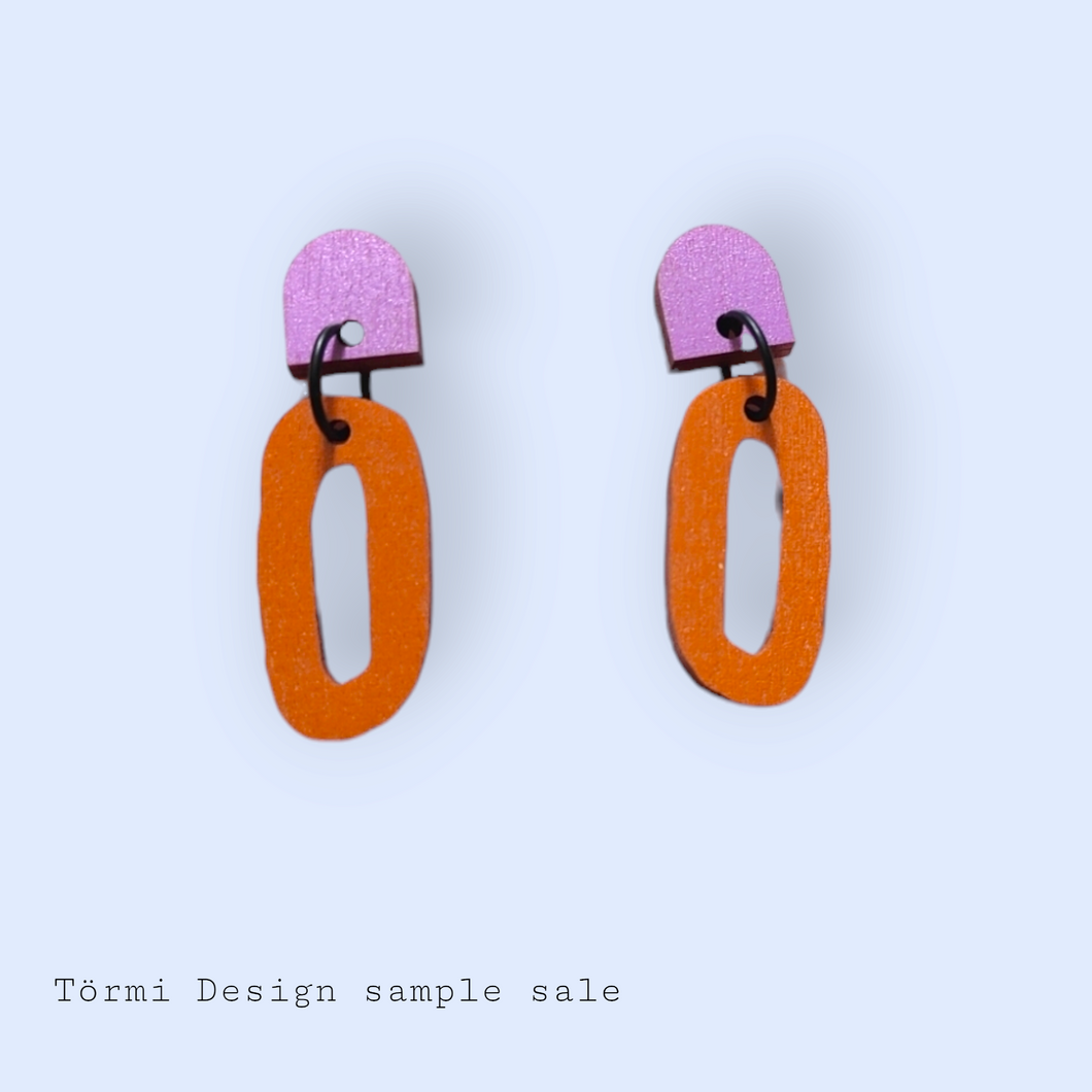 Namu Earrings Purple/Black/Orange