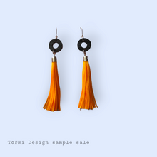 Tassel Earrings black/yellow