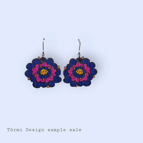 Pioni Earrings Blue/Pink