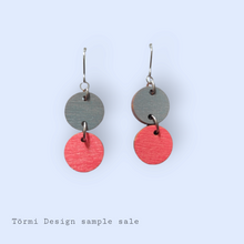 Satu earrings Gray/Coral