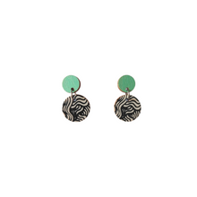 Aallokko color Earrings mint/black