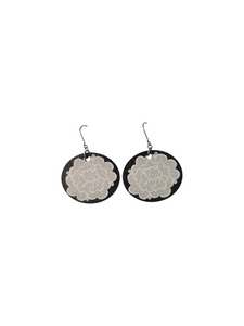 Pioni Earrings Black/Gray