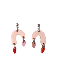 Papu earrings Pink/Red