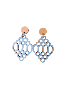 Kenno Earrings Nude/baby blue