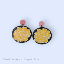 Pioni Earrings Pink/yellow/black