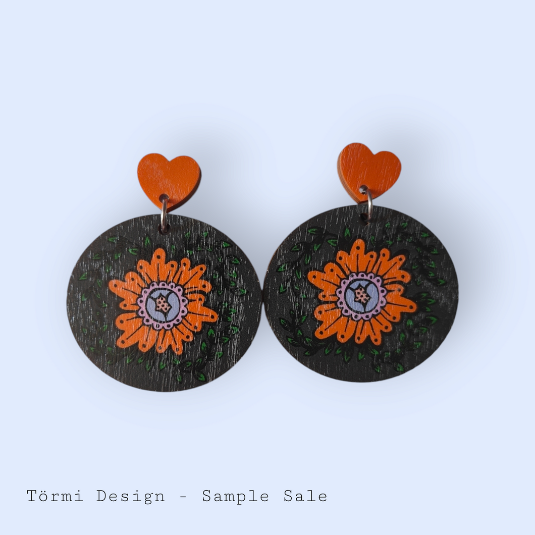 Daalia Earrings Orange