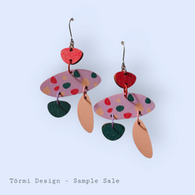 Kuura Earrings red/lavender