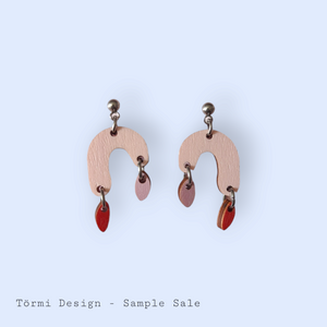 Papu earrings Pink/Red