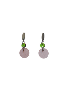 Paju Earrings Steel/Lime/Lila