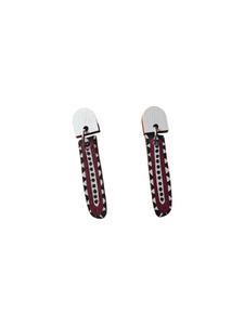 Särö Earrings white/burgundy