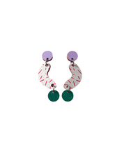 Bansku Earrings Lila/Red/Green