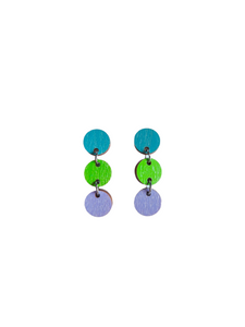 Metsämarja Earrings Green/Lime/Lavender