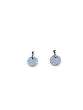 Täplä Earrings Steel Light blue/orange polka dot