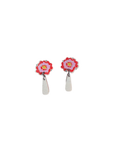 Pioni Midi Earrings Red/Cream