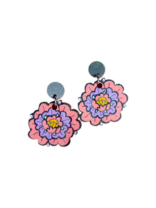 Pioni Earrings Gray/peach