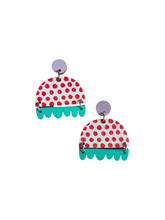 Kissankello Earrings Lila/Red/Turquoise