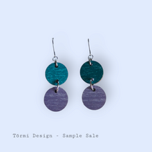 Satu earrings gray/teal