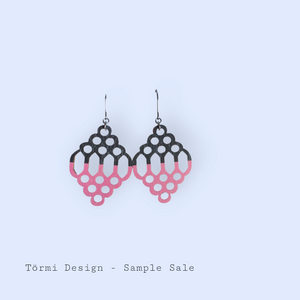 Kenno Earrings hooks Black/Pink