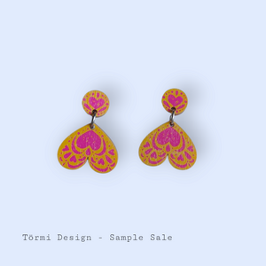 Muru Earrings Yellow/Hot Pink