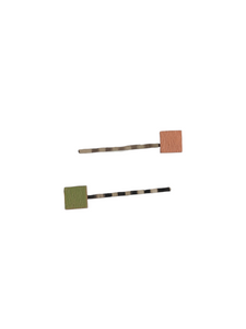 Kulma Bobby Pins peach&olive