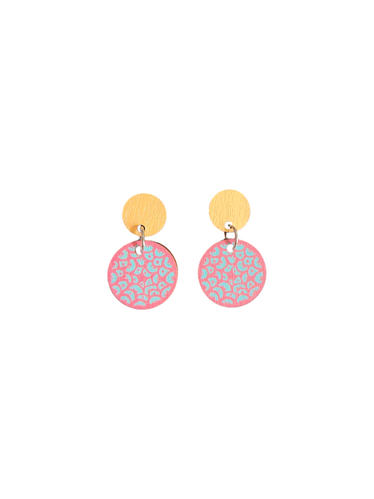 Voikukka Earrings yellow/pink