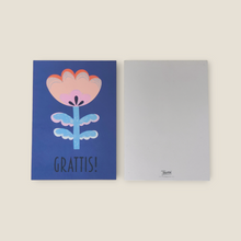 Jasmin Grattis Postcard Blue