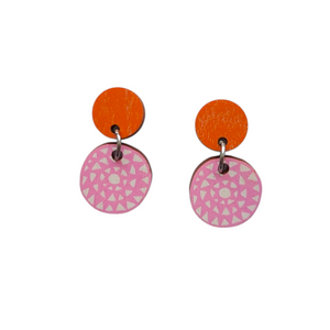 Aurinko Color Earrings Orange/Pink