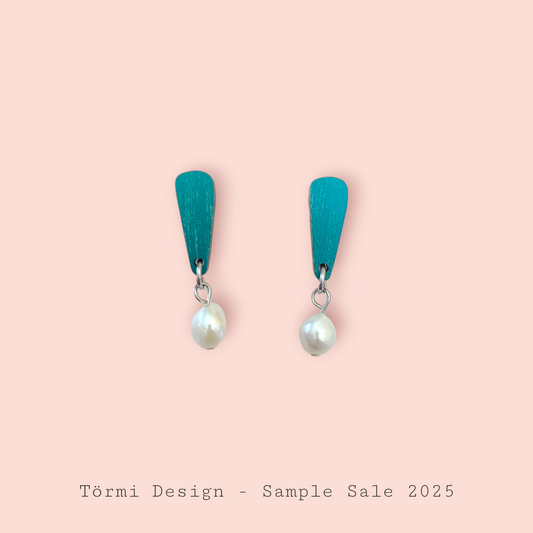 Merkki Korvakorut Teal/helmi