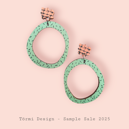 Hula Earrings peach/mint