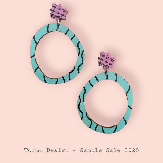 Hula Earrings Lila/Blue