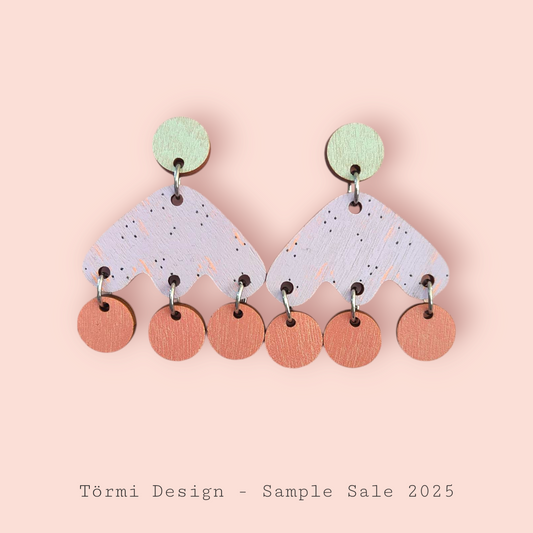 Tuuli Earrings mint/lilac/rose