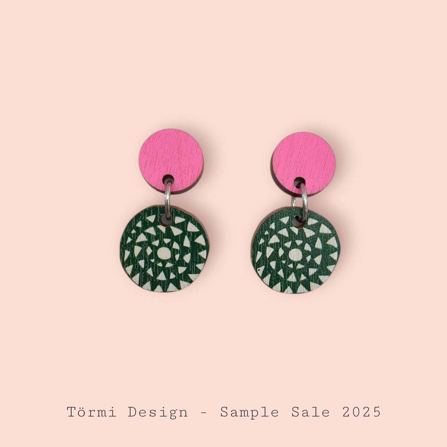 Aurinko Color Earrings Bubble pink/Green