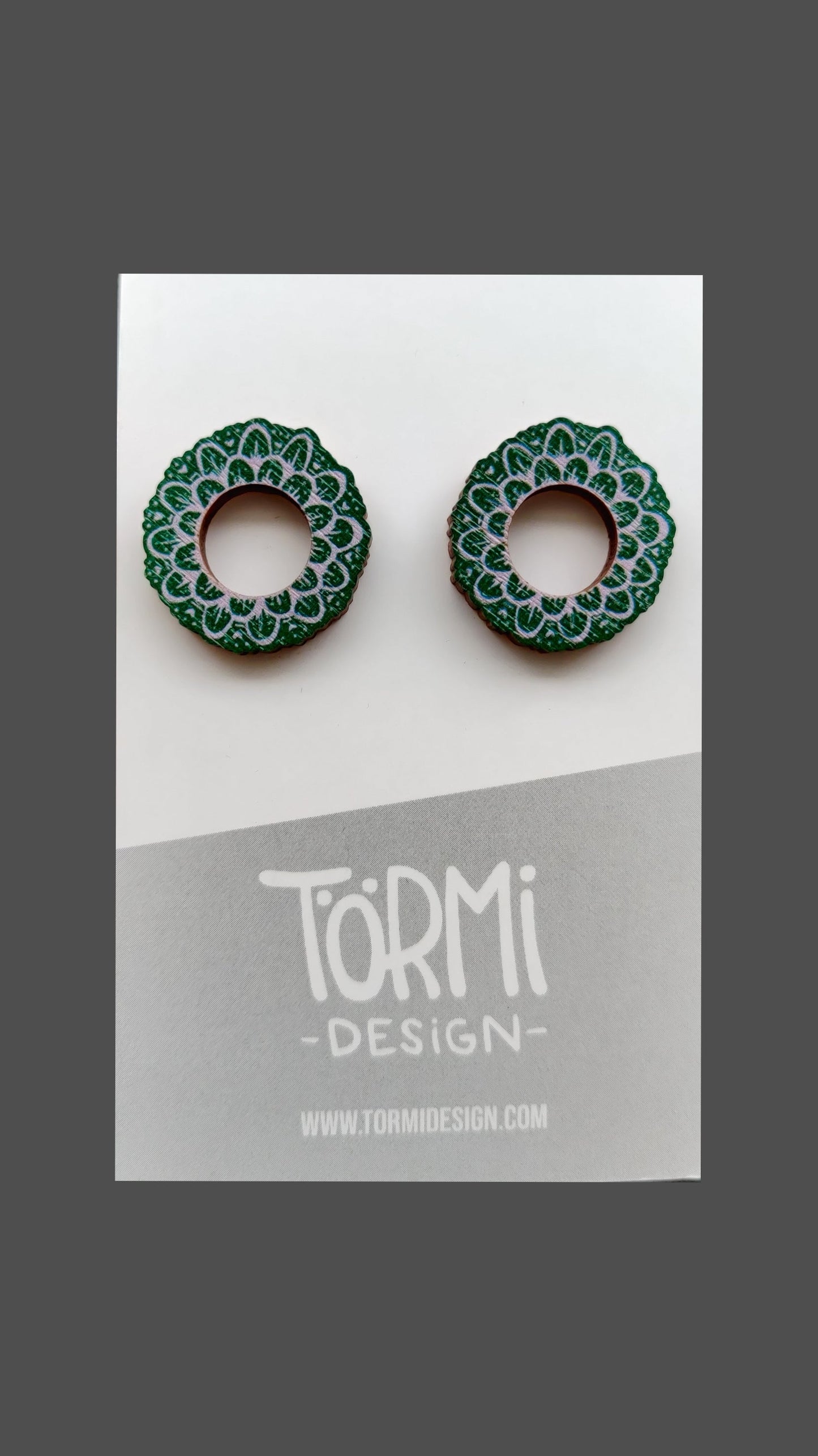 Seppele Mini Earrings Green/lila