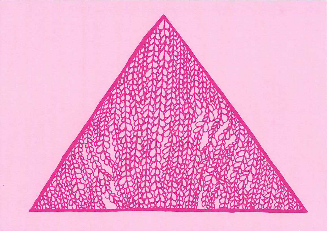 Silmukolmio Pink Postcard