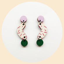 Bansku Earrings Lila/Red/Green