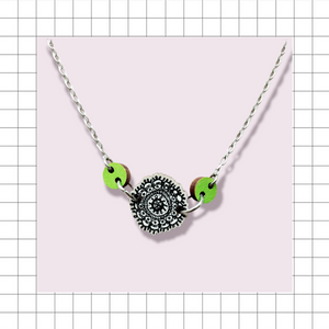 Toive Necklace Gray/Lime