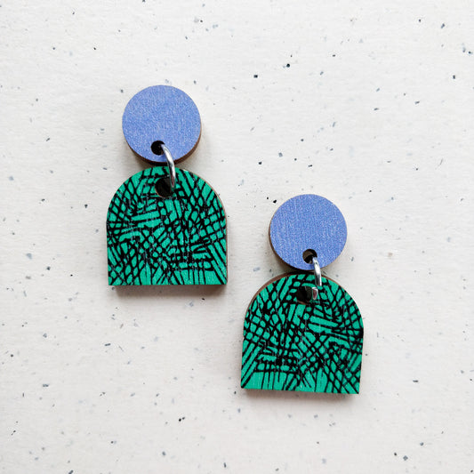 Tilkku Earrings Lavender/Turquoise