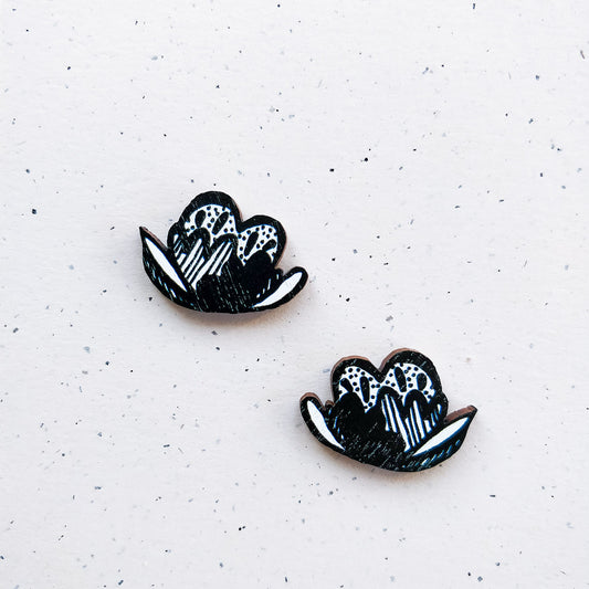 Symppis Mini Earrings Black/White