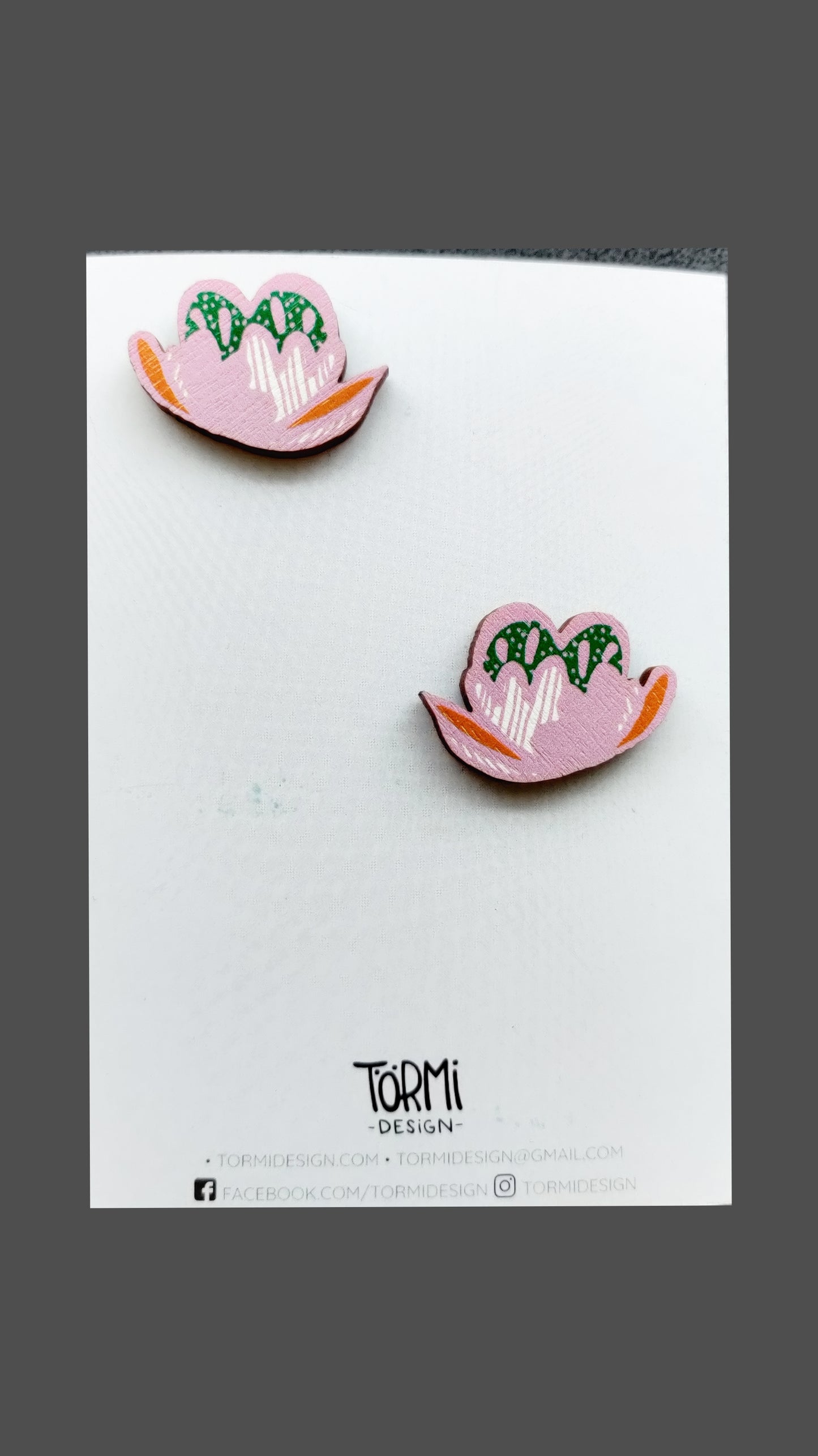 Symppis Mini Earrings Pink/Green