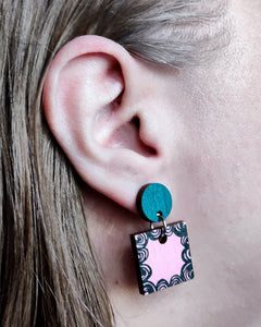Tilkku Earrings Green/Pink