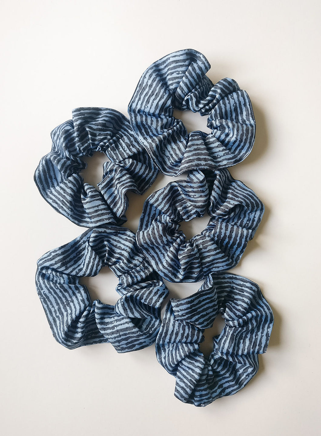 Scrunchie Blue Pattern