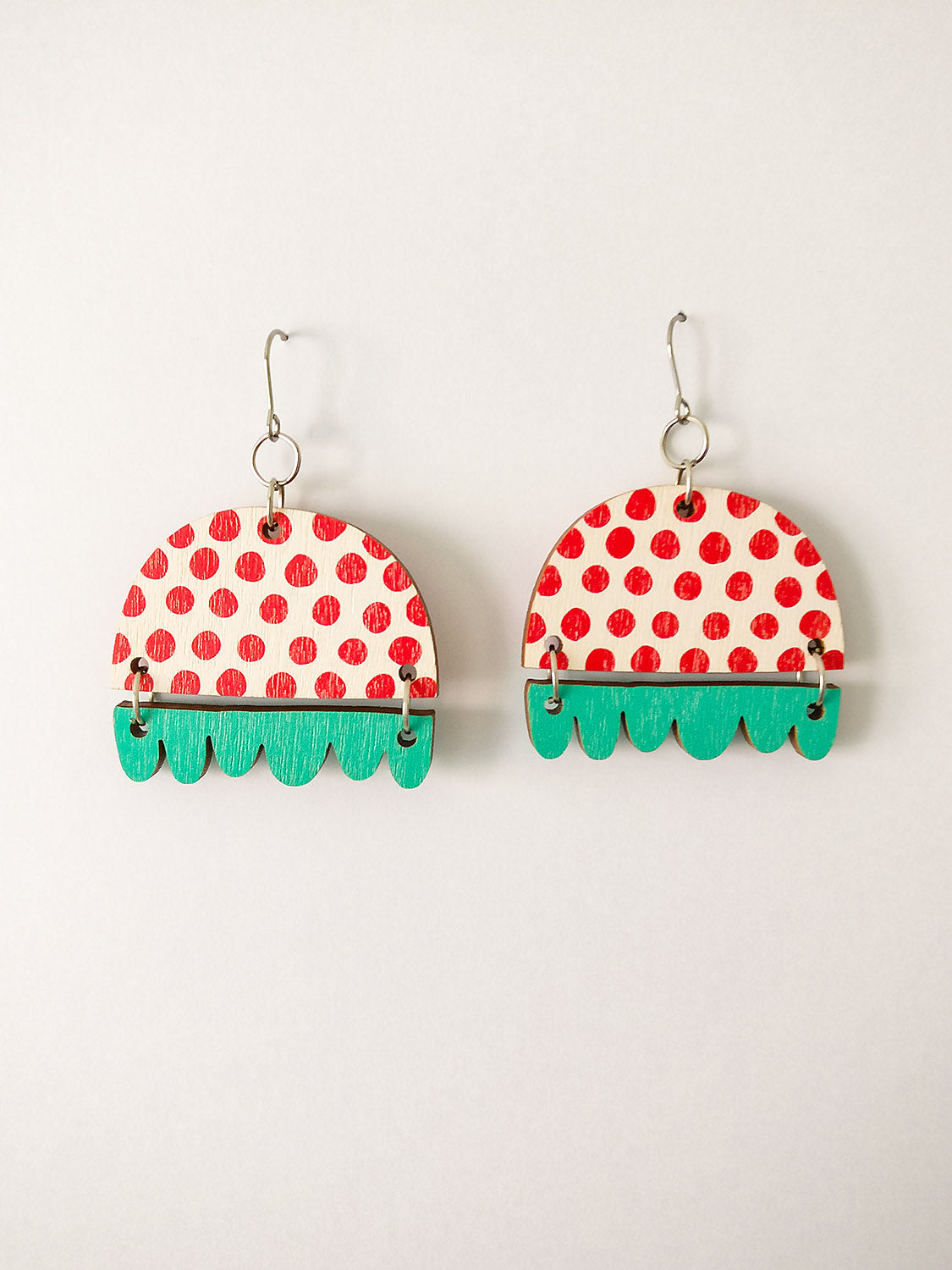 Kissankello Earrings Red/Turquoise