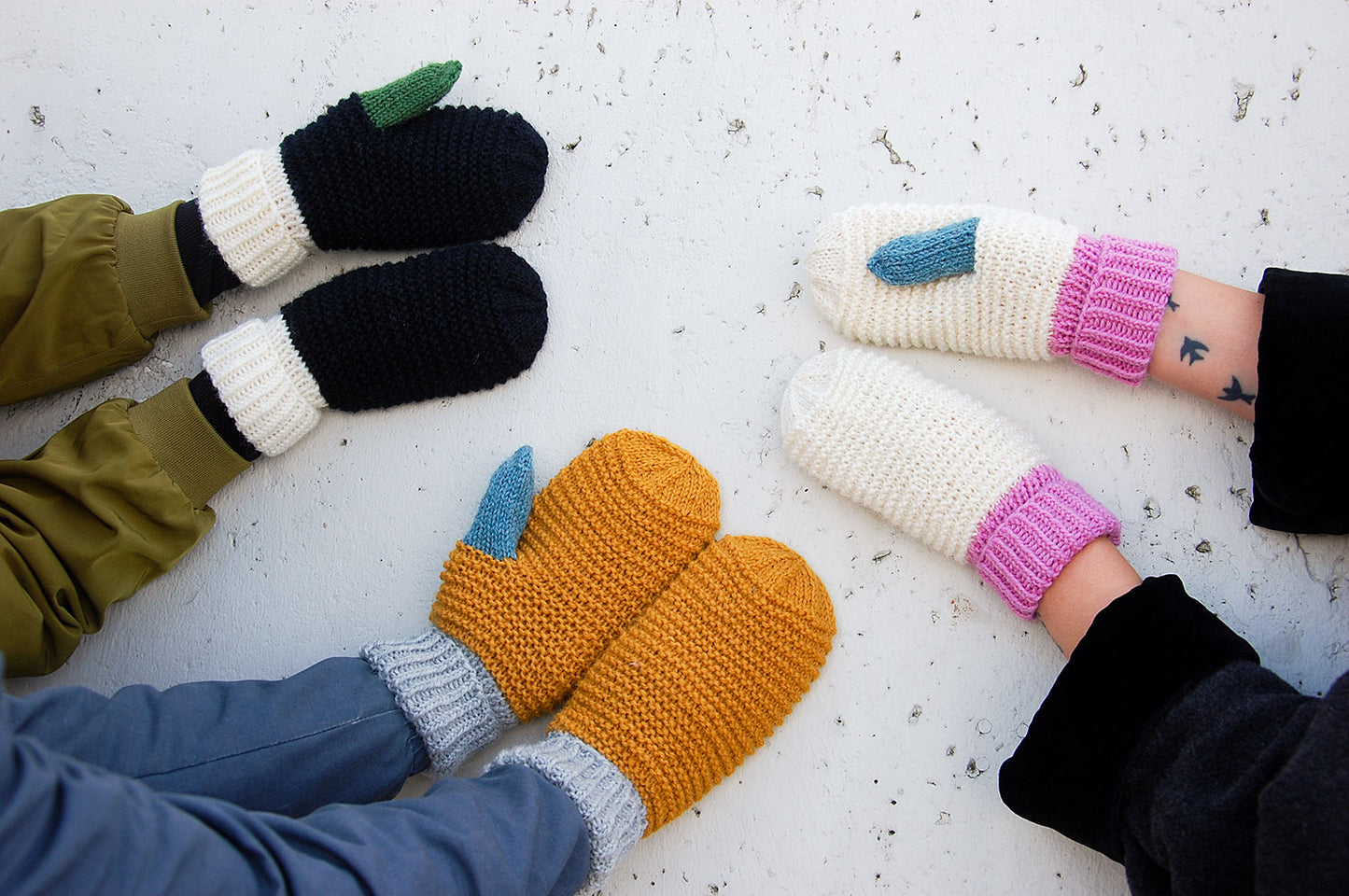 Wool mittens
